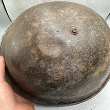 Load image into Gallery viewer, Mk3 Canadian / British Army Original WW2 Turtle Helmet High Rivet - The Militaria Shop