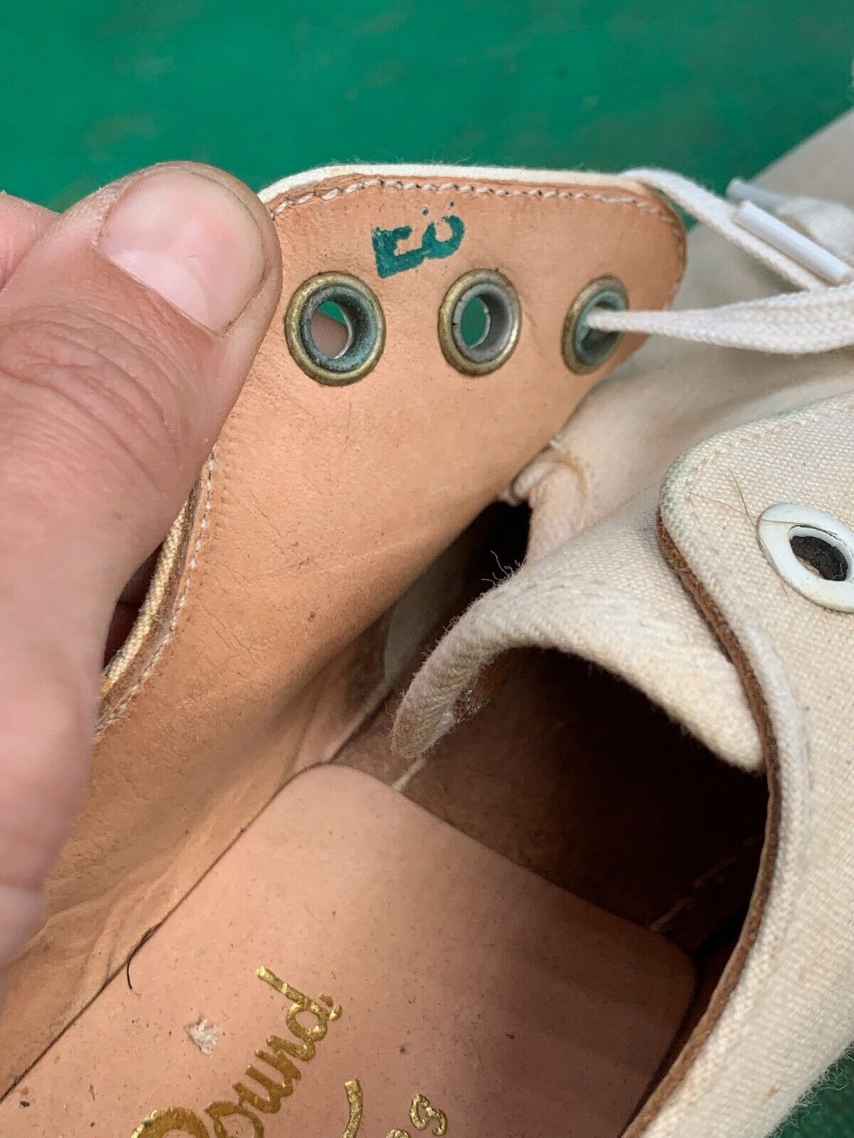 Original WW2 British Army Women's White Summer Shoes - ATS WAAF - Size 230s - The Militaria Shop