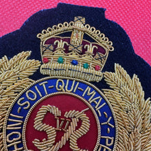 Load image into Gallery viewer, British Army Bullion Embroidered Blazer Badge - Royal Engineers - King's Cr - The Militaria Shop