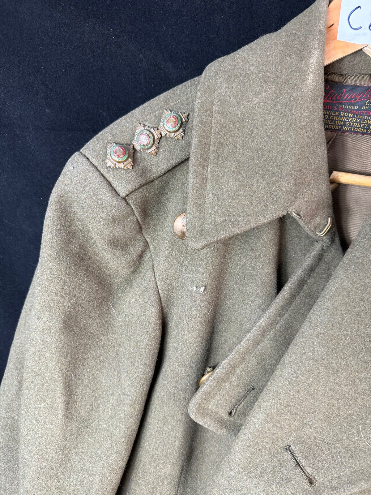 Original WW2 British Army Officers Captains Greatcoat - Savile Row Tailor - The Militaria Shop
