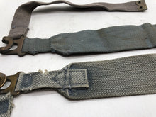 Load image into Gallery viewer, Original WW2 British Royal Air Force Blue 37 Pattern L Strap Set - The Militaria Shop