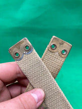 Load image into Gallery viewer, Original WW2 Pattern British Army L Straps Pair - 37 Pattern Webbing Haversack - The Militaria Shop