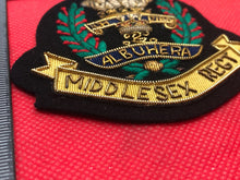 Lade das Bild in den Galerie-Viewer, British Army Bullion Embroidered Blazer Badge - Middlesex Regiment - The Militaria Shop
