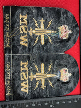 Load image into Gallery viewer, Pair of Genuine British Royal Navy Bullion Badge - WSM CPO - The Militaria Shop