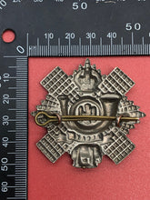 Load image into Gallery viewer, Original WW2 British Army Kings Crown Cap Badge - Highland Light Infantry - The Militaria Shop