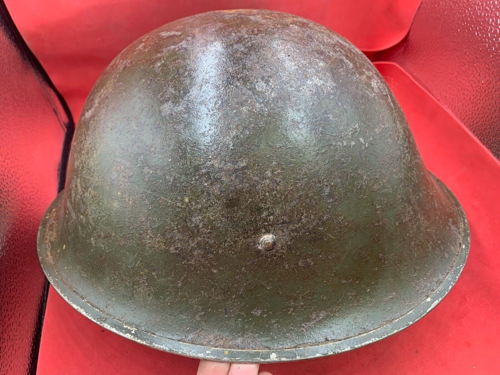 Original WW2 British Army / Canadian Army Mk3 Turtle Combat Helmet - The Militaria Shop