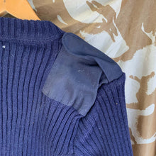 Lade das Bild in den Galerie-Viewer, Genuine British RAF Royal Navy Blue Wool V-Neck Pullover Jersey - 94cm Chest - The Militaria Shop