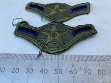 Load image into Gallery viewer, Pair of United States Air Force Rank Chevrons Olive Green - Airmen - The Militaria Shop