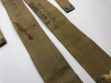 Load image into Gallery viewer, Original WW2 British Army 37 Pattern L Straps Pair - Wartime Dated - The Militaria Shop