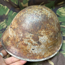 Load image into Gallery viewer, Original WW2 British / Canadian Army Mk3 Turtle Helmet & Liner - The Militaria Shop