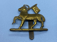 Load image into Gallery viewer, Original WW1 / WW2 British Army Queen's Royal West Surrey Regiment Cap Badg - The Militaria Shop