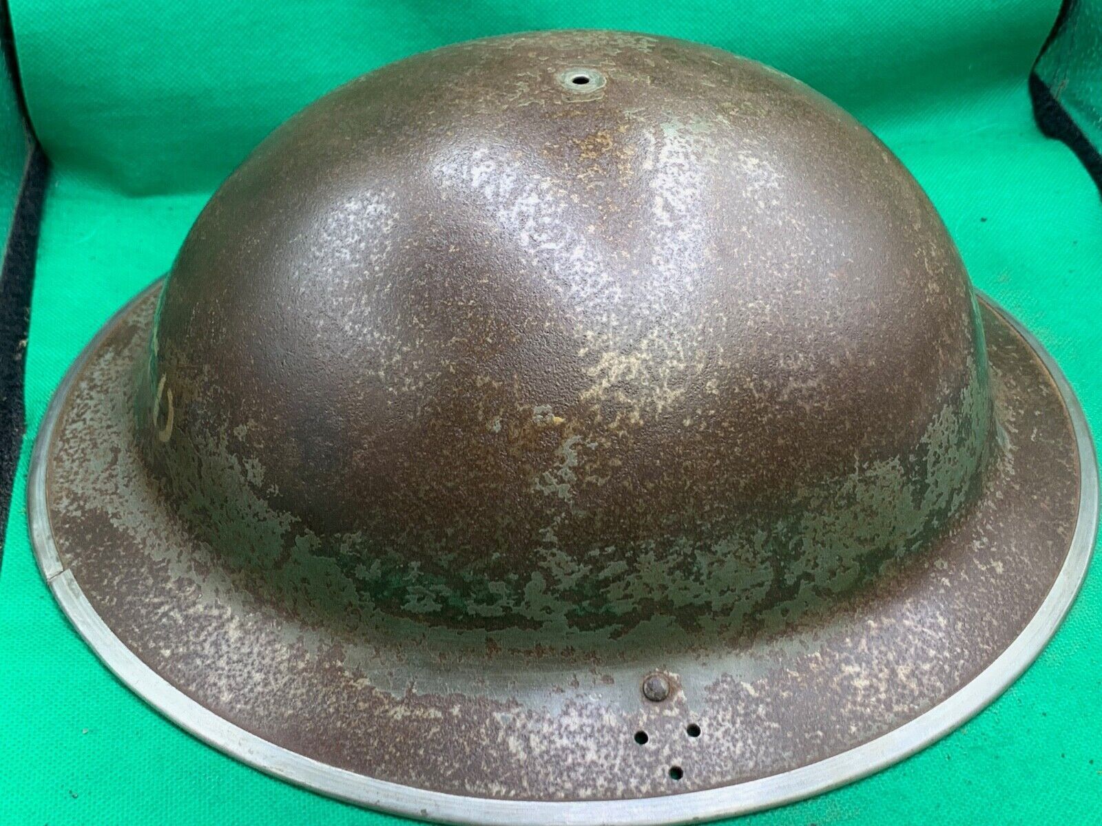 Original British Civil Defence Mk2 Brodie Helmet - S.T.D Marked - The Militaria Shop