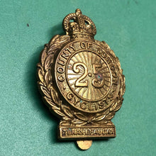 Load image into Gallery viewer, Original WW1 British Army 25th (County of London) Cyclist Battalion Cap Badge - The Militaria Shop