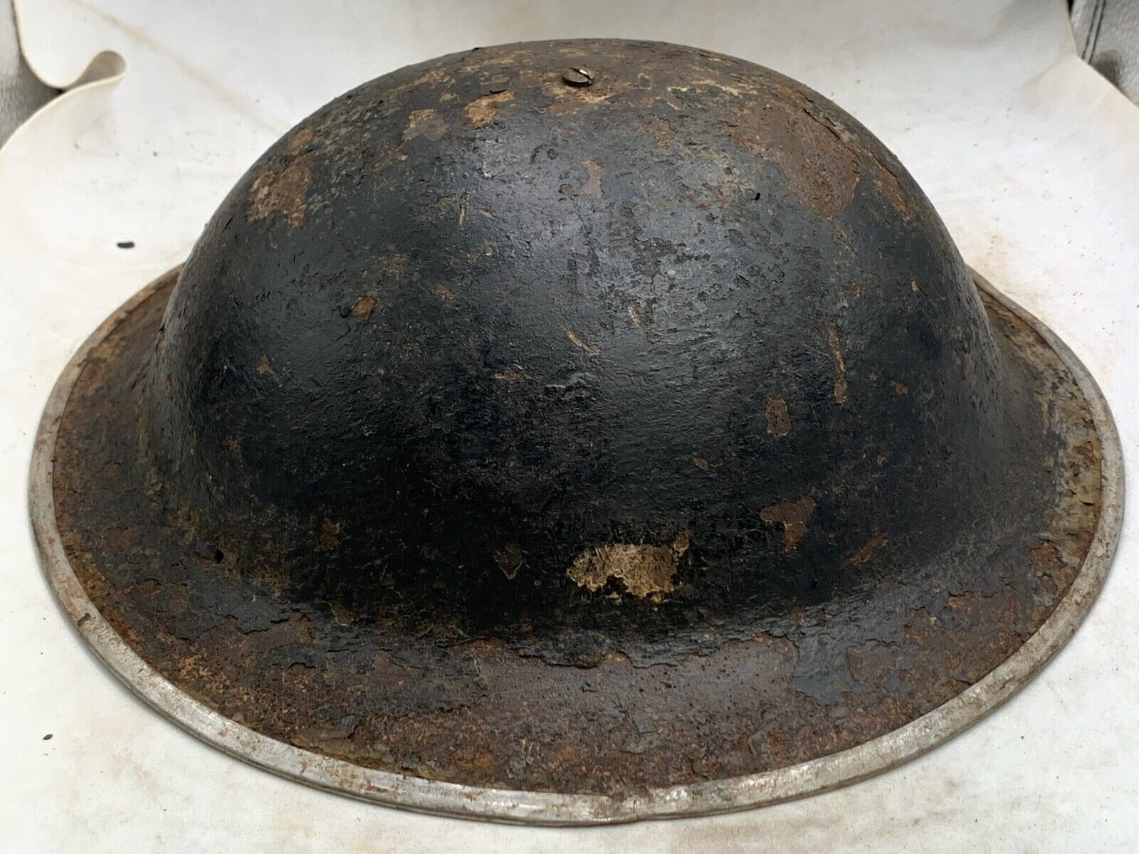 Original WW2 Combat Helmet - British / South African Army Mk2 Brodie Helmet - The Militaria Shop