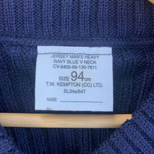 Lade das Bild in den Galerie-Viewer, Genuine British RAF Royal Navy Blue Wool V-Neck Pullover Jersey - 94cm Chest - The Militaria Shop