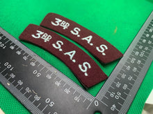 Load image into Gallery viewer, British Army 3rd SAS Special Air Service Shoulder Title Pair - The Militaria Shop