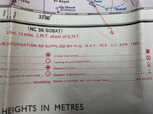 Load image into Gallery viewer, Original WW2 British Army / RAF Map Showing RAF Bases - Khartoum Africa - The Militaria Shop
