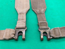 Load image into Gallery viewer, Original WW2 Pattern British Army L Straps Pair - 37 Pattern Webbing Haversack - The Militaria Shop