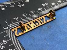 Load image into Gallery viewer, Original WW2 Brass British Army Shoulder Title Royal Signals - The Militaria Shop