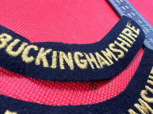 Load image into Gallery viewer, Original WW2 British Home Front Civil Defence Buckinghamshire Shoulder Titles - The Militaria Shop
