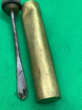 Load image into Gallery viewer, Original WW1 / WW2 British Army SMLE Lee Enfield Rifle Brass Oil Bottle - The Militaria Shop