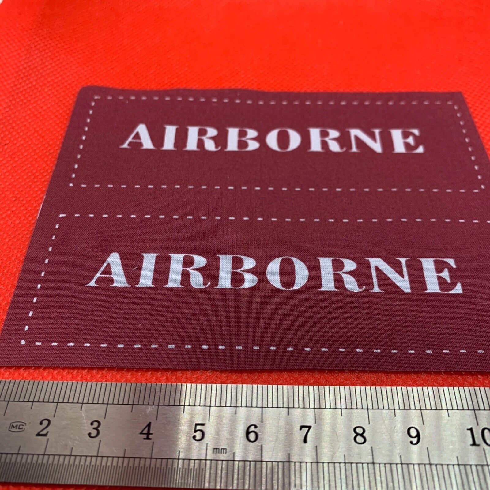 Pair of WW2 Style Printed Airborne Paratrooper Shoulder Titles - Reproduction #2 - The Militaria Shop