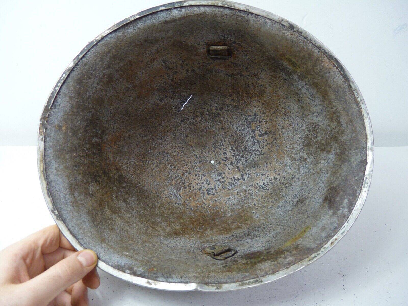 Original WW2 British / Canadian Army Mk3 High Rivet Turtle Army Combat Helmet - The Militaria Shop