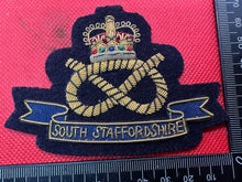 Load image into Gallery viewer, British Army Bullion Embroidered Blazer Badge - South Staffordshire Regiment - The Militaria Shop