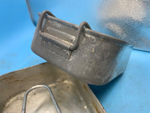 Load image into Gallery viewer, Original WW2 British Army Soldiers Mess Tin Set - Two Piece - Fold Out Handles - The Militaria Shop