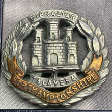 Load image into Gallery viewer, Original WW2 British Army Northamptonshire Regiment Cap Badge - The Militaria Shop