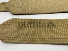 Load image into Gallery viewer, Original WW2 British Army 37 Pattern L Straps Pair - Wartime Dated - The Militaria Shop