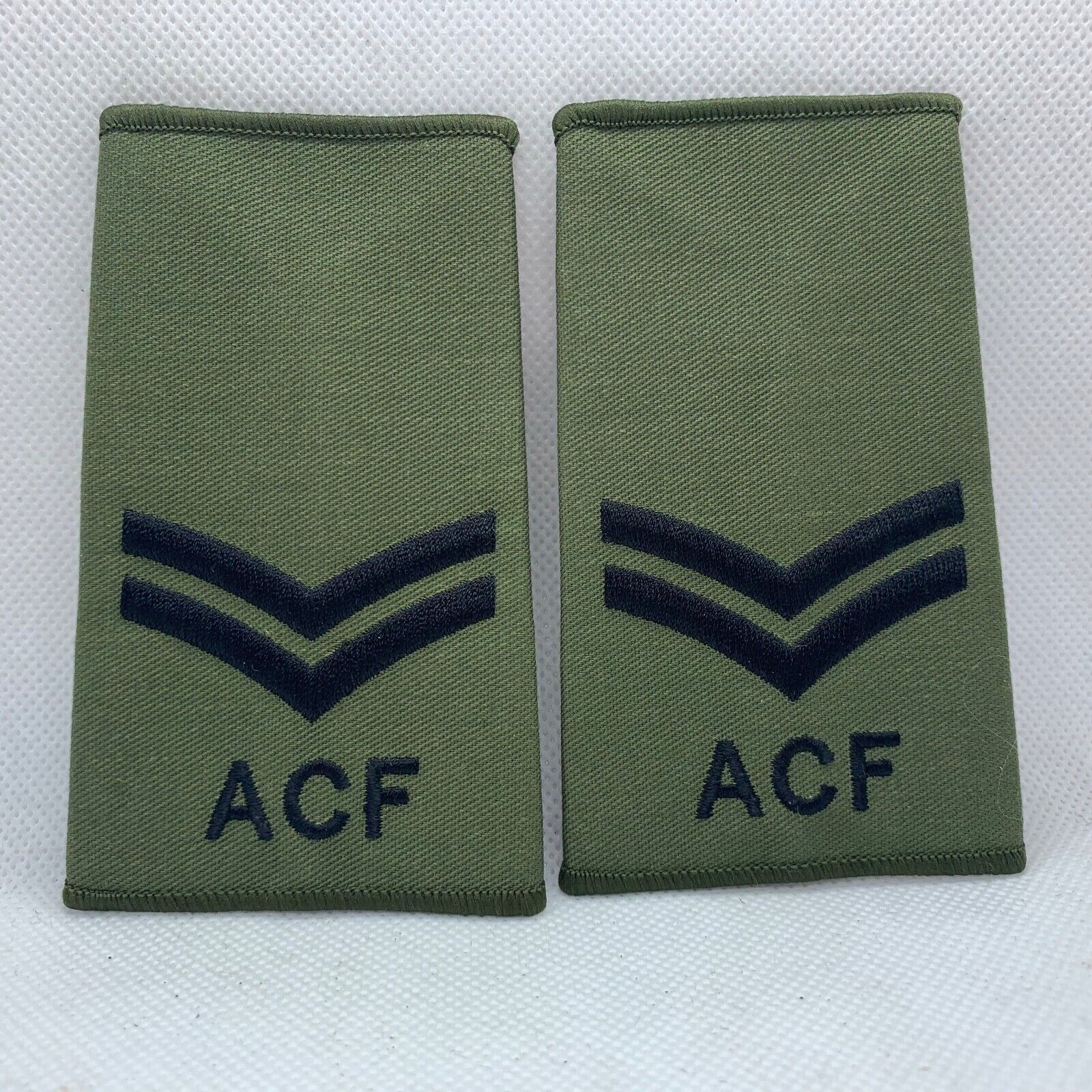 Cadet ACF OD Green Rank Slides / Epaulette Pair Genuine British Army - NEW - The Militaria Shop