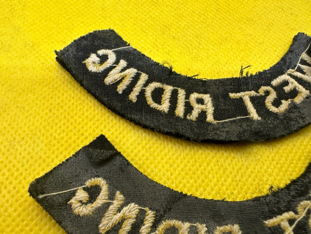 Original WW2 British Home Front Civil Defence West Riding Shoulder Titles - The Militaria Shop