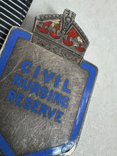 Load image into Gallery viewer, Original WW2 Era British Civil Nursing Reserve Sterling Silver Lapel Pin - The Militaria Shop