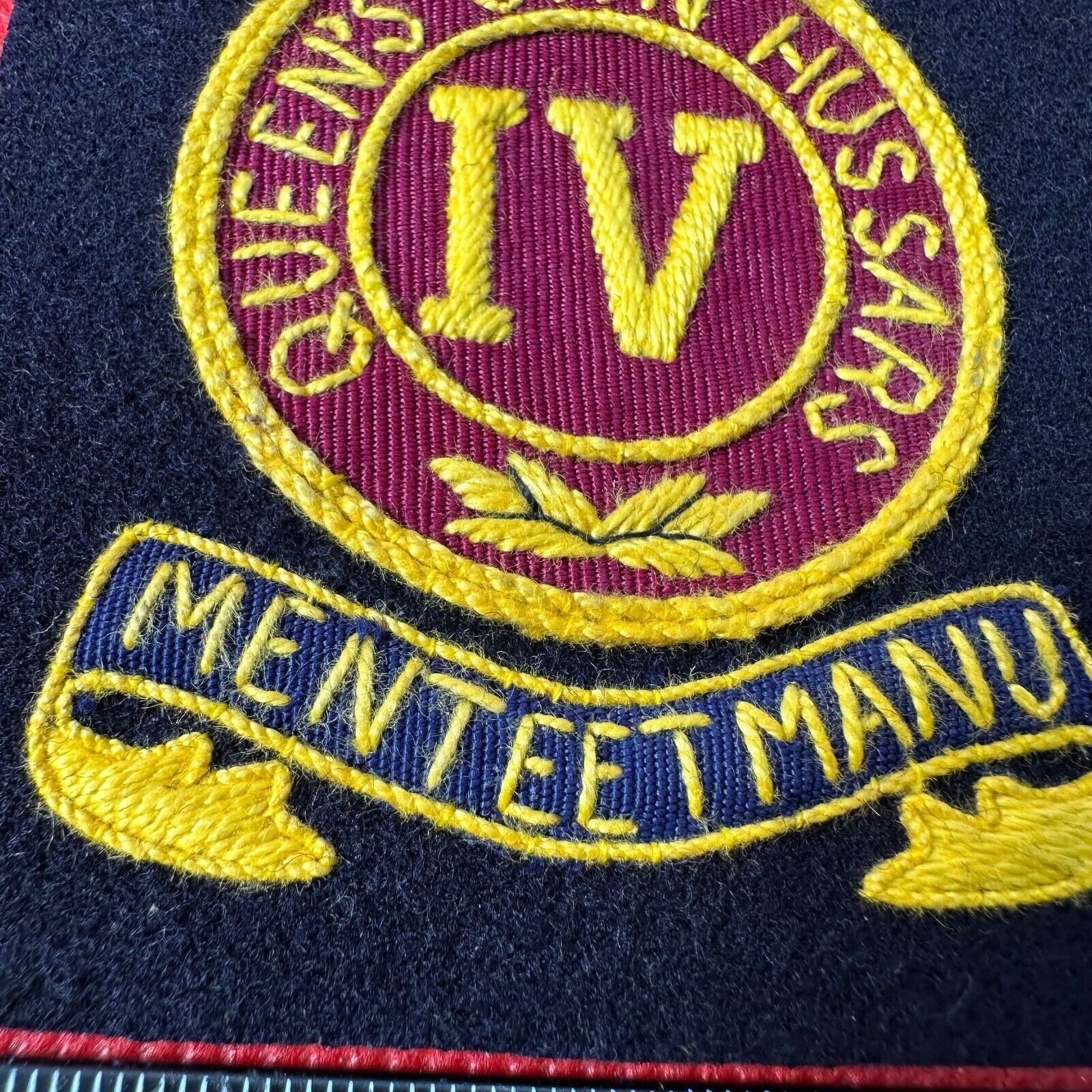British Army 4th Queen's Own Hussars Regiment Embroidered Blazer Badge - The Militaria Shop