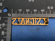 Load image into Gallery viewer, Original WW2 Brass British Army Shoulder Title Royal Signals - The Militaria Shop