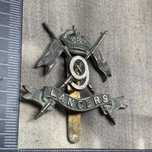 Load image into Gallery viewer, Original WW2 9th Queen's Royal Lancers British Army Cap Badge - The Militaria Shop