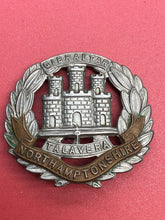 Load image into Gallery viewer, Original WW1/WW2 British Army Northamptonshire Regiment Cap Badge - The Militaria Shop