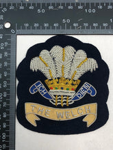 Load image into Gallery viewer, British Army Bullion Embroidered Blazer Badge - The Welch Regiment - The Militaria Shop