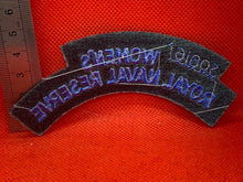 Lade das Bild in den Galerie-Viewer, Unissued WOMEN'S ROYAL NAVAL RESERVE WRNs Shoulder Title - The Militaria Shop