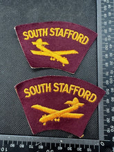 Charger l'image dans la galerie, South Stafford Regiment RAF British Army Shoulder Titles - WW2 Onwards Pattern - The Militaria Shop
