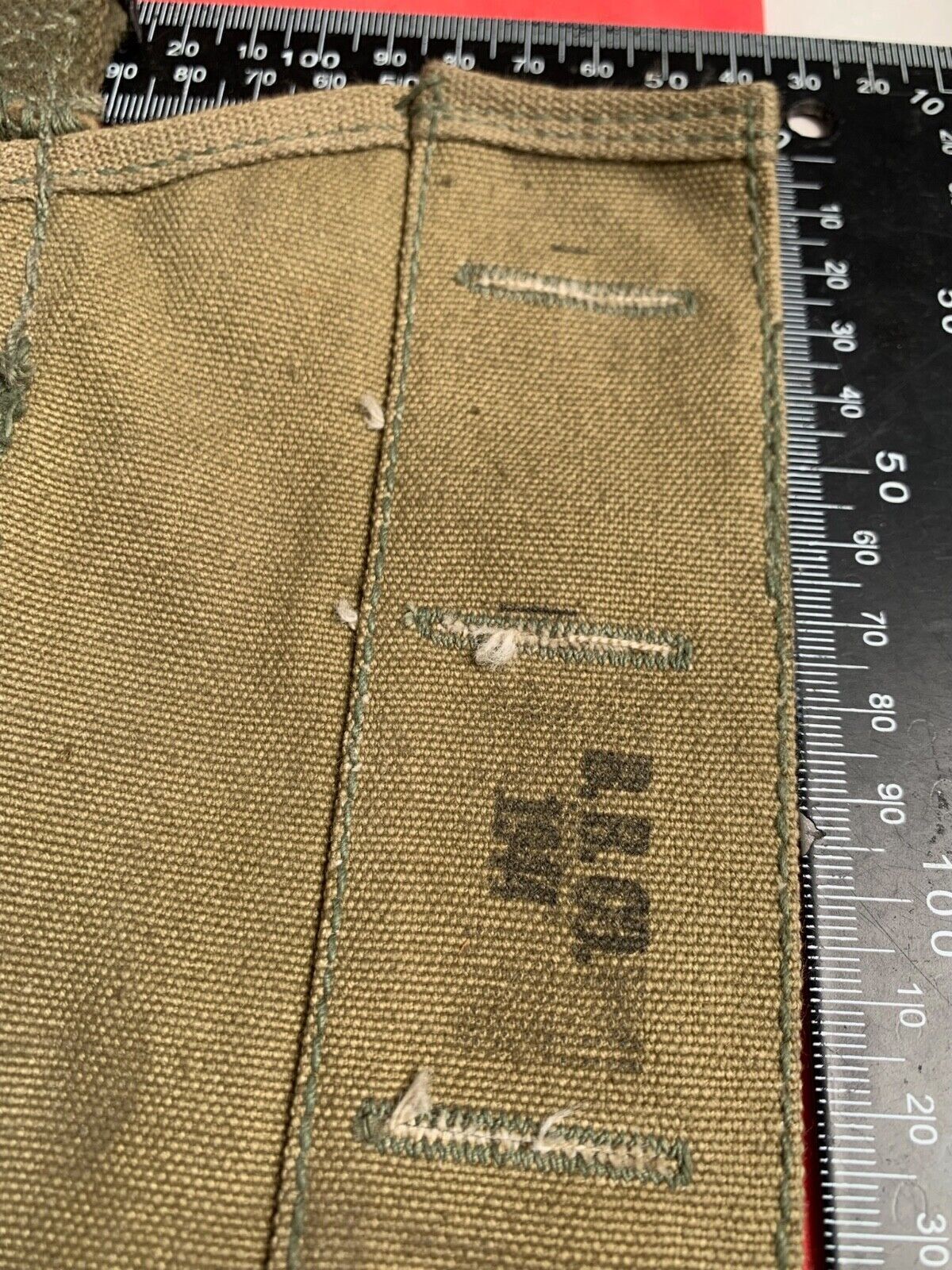 Original WW2 US Army M1928 Haversack Pack Tail - 1944 Dated - The Militaria Shop