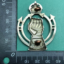 Load image into Gallery viewer, Original WW2 British Army Cap Badge - Royal Armoured Corps - Kings Crown - The Militaria Shop