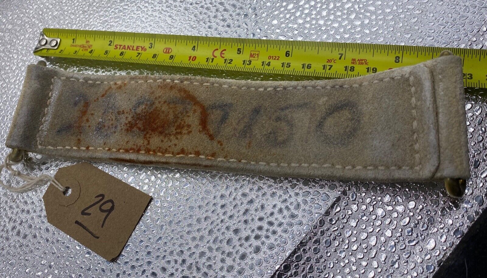 Victorian British Army Buff Household Cavalry Leather Strap with Brass Fittings - The Militaria Shop