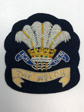 Load image into Gallery viewer, British Army Bullion Embroidered Blazer Badge - The Welch Regiment - The Militaria Shop