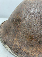 Load image into Gallery viewer, Mk3 Canadian / British Army Original WW2 Turtle Helmet High Rivet - The Militaria Shop
