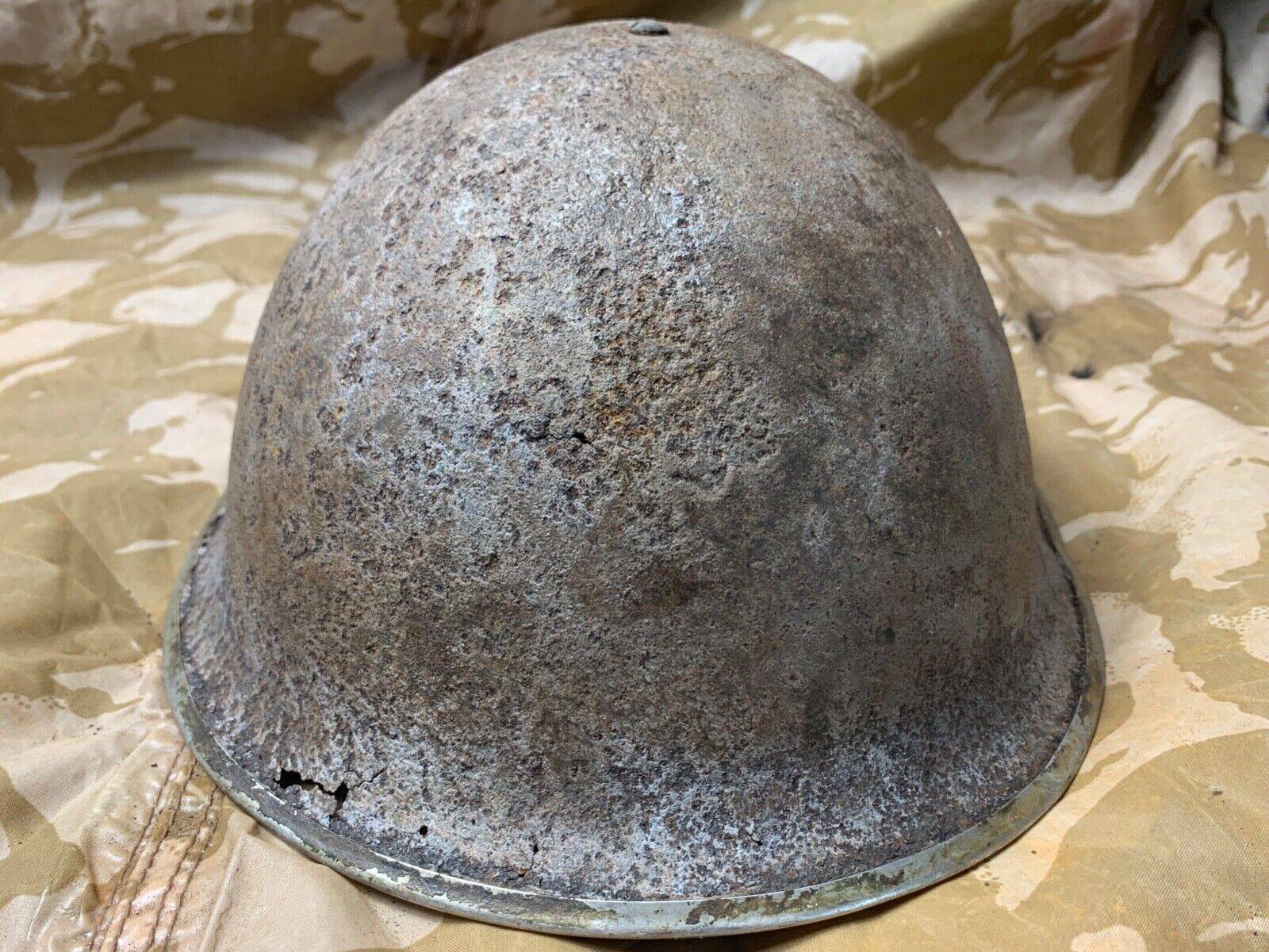 WW2 Mk3 High Rivet Turtle - British / Canadian Army Helmet - Nice Original - The Militaria Shop