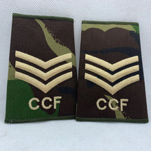 Charger l'image dans la galerie, CCF DPM Camo Rank Slides / Epaulette Pair Genuine British Army - NEW - The Militaria Shop