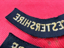 Load image into Gallery viewer, Original WW2 British Home Front Civil Defence Gloucestershire Shoulder Titles - The Militaria Shop