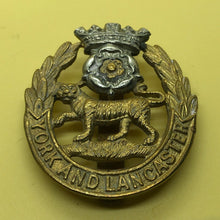 Load image into Gallery viewer, Original WW2 British Army Cap Badge - York and Lancaster Regiment - The Militaria Shop